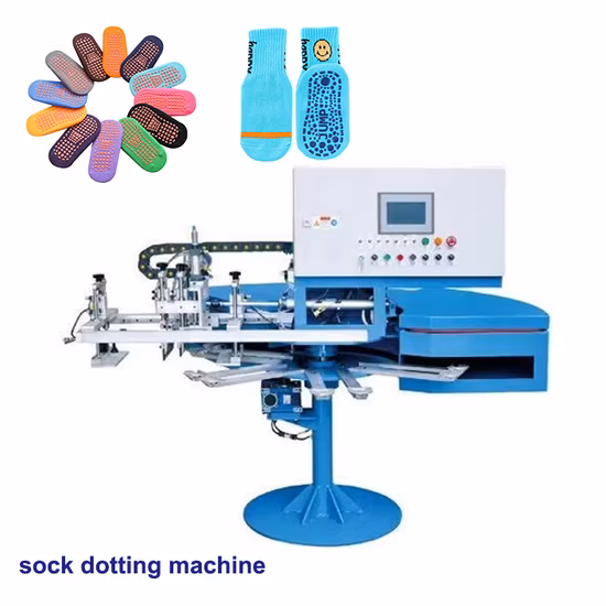 Computergesteuerte automatische Druckmaschine Punktiermaschine auf gepunkteten Socken